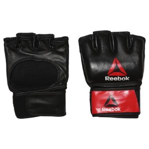 Reebok Combat Leather MMA - Large Handschuhe Damen - Schwarz/Rot - DE 854-HKG